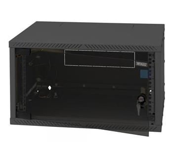 Triton 19" rozvaděč jednodílný 4U/400mm, rozebraný DeltaX plechové dveře, černý Rozvadec, jednodílný, rozebraný DeltaX plechové dvere, cerný
