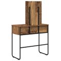vidaXL Toaletný stolík Staré drevo 81 x 40 x 131 cm Kompozitné drevo