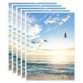 vidaXL Fotorámiky na stôl, koláž 5 ks, biele 15x21 cm, MDF