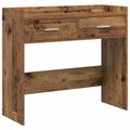 vidaXL Konzolový stôl Staré drevo 90 x 35 x 80 cm Kompozitné drevo