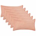 vidaXL Poťah na podložku 6 pcs HOUTEN Ružová 40 x 70 cm Bouclé