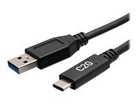 USB kabel - USB typ A (M) do USB-C (M) - USB 3.2 Gen 1 - 30 V - 3 A - 46 cm - lisovaný - černá