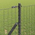 vidaXL Euro plotový základ 25 x 1,2 m PVC potiahnutá oceľ Sivá