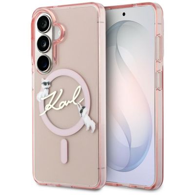 Karl Lagerfeld puzdro IML KC Script MagSafe pre Samsung Galaxy S26 ružová