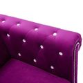 vidaXL 3-miestna pohovka Chesterfield, zamat 199x75x72 cm, fialová
