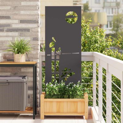 vidaXL Záhradná clona na súkromie Rezací Čierna 50 x 140 cm