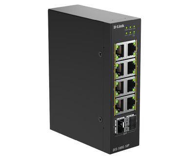 D-Link DIS-100G-10P 10-Port Gigabit Industrial PoE+ Unmanaged Switch s 2 x 2.5G SFP+ portami
