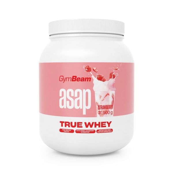 ASAP True Whey - GymBeam, jahoda, 900 g