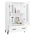 vidaXL Vysoká skrinka biela 70x31x115 cm spracované drevo