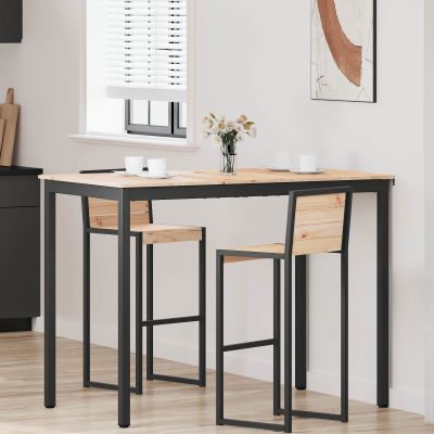 vidaXL Barový stôl Prírodná 140 x 80 x 105 cm Masívne borovicové drevo