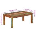 vidaXL Konferenčný stolík 110x55x40 cm Masívne recyklované drevo