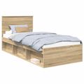 vidaXL Rám postele Sonoma dub 75 x 190 cm Kompozitné drevo