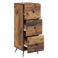 vidaXL Zásuvkový kabinet Staré drevo 33 x 34,5 x 90 cm