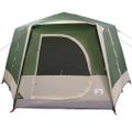 vidaXL Stany pre 5 osôb so strechou Zelená a biela 333 x 317 x 194 cm