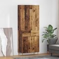 vidaXL Highboard Staré drevo 69,5 x 34 x 180 cm Kompozitné drevo