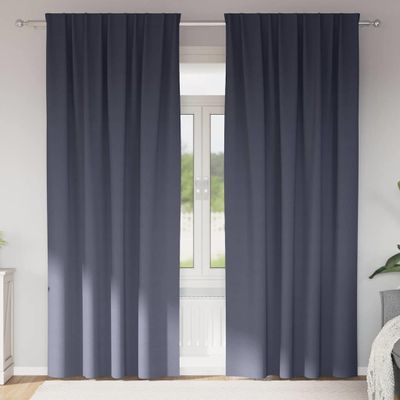 vidaXL Záclony na zatemnenie s krúžkami 2 pcs Antracit 225 x 140 cm