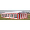 Krytie pre party stan horné a bočné panely 12x6 m čierno-biely
