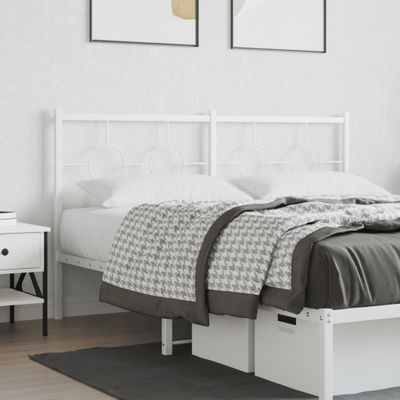 vidaXL Kovové náhradné čelo postele biele 160 cm