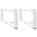 vidaXL Nohy konferenčného stolíka v tvare T, 2 ks, biele, 70x25x(30-31) cm, oceľové
