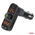 FM vysielač 2×USB-A 1×USB-C microSD 12V 24V AMiO-04653