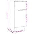 vidaXL Komody čierne 2 ks 30x30x70 cm kompozitné drevo