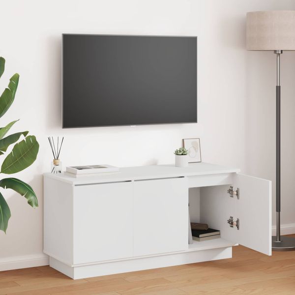 vidaXL TV skrinka Biela 100 x 38 x 49 cm Kompozitné drevo