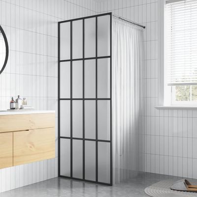vidaXL Sprchová zástena walk-in, matné tvrdené sklo 80x195 cm