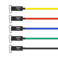 Sada silových gum na cvičenie - Power Tube Set, 5-30 kg, 5 gum, REBEL ACTIVE