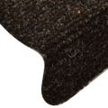vidaXL Schodové rohože, samolepiace, 20 ks, 65x21x4 cm, tmavohnedé, polkruhové, veľké