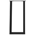 vidaXL Nohy ku konzolovému stolu v tvare U, 2 ks, čierne, 28 x (72-73) cm, oceľové