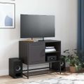 vidaXL TV skrinka čierna 68x39x60,5 cm oceľ