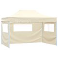 vidaXL Párty stan 280 x 410 x 315 cm Krémová Oxfordská látka