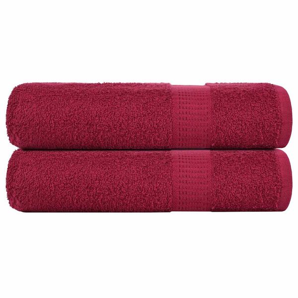 vidaXL Utierky na ruky FROGN 2 ks bordové 50x100 cm 360 g/m²