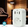 SmartLife chytrá zásuvka NEDIS WIFIP151EWT /Wi-Fi/meranie spotreby/16A/3680W/biela