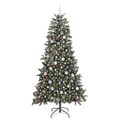 vidaXL Umelý vianočný stromček Zelená 210 cm PVC, plast a oceľ