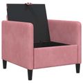vidaXL Sofa s úložným priestorom Ružová 72 x 78 x 87 cm Polyester