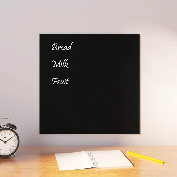 vidaXL Nástenná magnetická tabuľa čierna 40x40 cm tvrdené sklo
