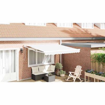 vidaXL Markíza Biela 350 x 250 cm Polyester a kov