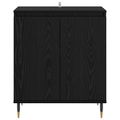 vidaXL Servírovacia skriňa Čierny dub 60 x 35 x 70 cm Kompozitné drevo
