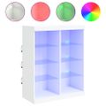 vidaXL Komoda s LED svetlami biela 81x37x100 cm