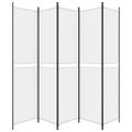 vidaXL 5-panelový paraván biely 250x220 cm látkový