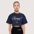 Dámske cropped tričko Earned Midnight - GymBeam, veľkosť S