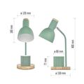 Stolná lampa POPPY na žiarovku E27, zelená