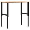 vidaXL Pracovný stôl bledohnedý 100x60x(71,5-98)cm dub. masív obdĺžnik