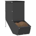 vidaXL Kŕmidlo pre králiky Čierna 12,5 x 26 x 28,5 cm 1 kg