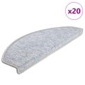 vidaXL Schodové rohože 20 ks 65x24x4 cm svetlosivé polkruhové veľké