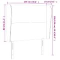 vidaXL Čelo postele so záhybmi čierne 103x23x118/128 cm látka