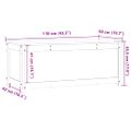vidaXL Úložný box biely 110x50x45,5 cm masívna borovica