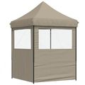 vidaXL Párty stan 200 x 200 x 306 cm Sivohnedá Oxfordská látka