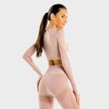 Športový Top Marl Bezšvový Crop Top Ružové Zlato - SQUATWOLF, veľkosť L